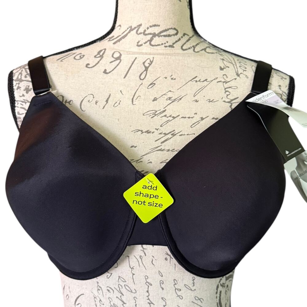 Maidenform Black Full Support Underwire Style 07059 Bra Size 40D